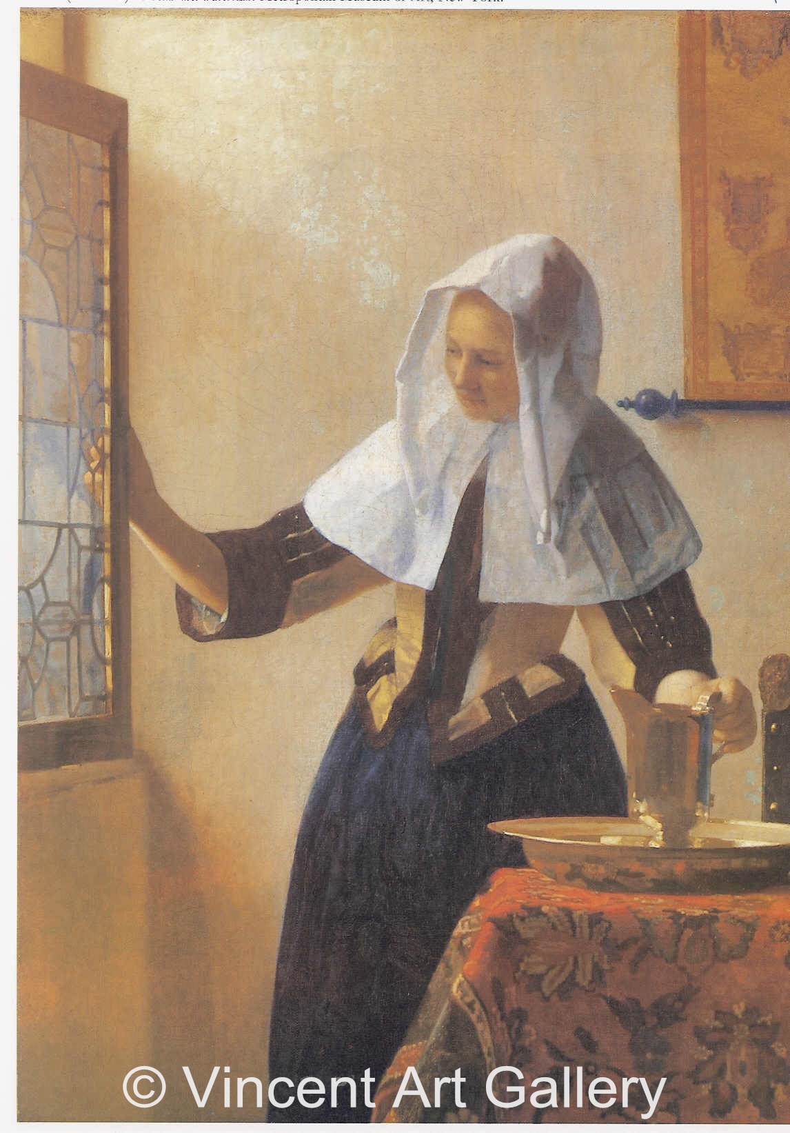A113, VERMEER, Woman with a Water Jug, Left Side